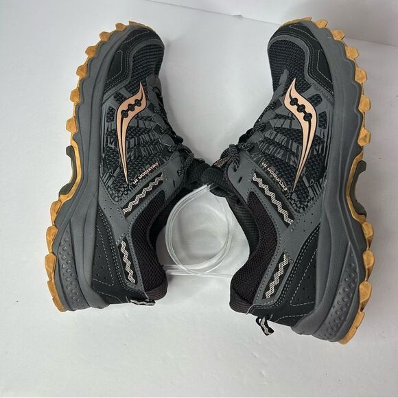 Saucony athletic Running Shoes - Black peach and Gray 10 - Picture 7 of 12